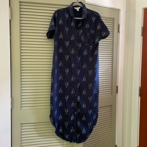 Garnet Hill maxi shirt dress size S